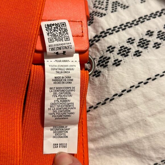 Girls Softball Belt Bundle – Under Armour Orange Elastic Belt & Navy Blue Stretc - Picture 5 of 5